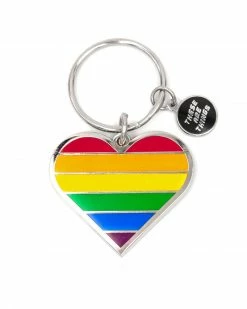 These Are Things Accessories LGBTQ+ Rainbow Pride Heart Keychain