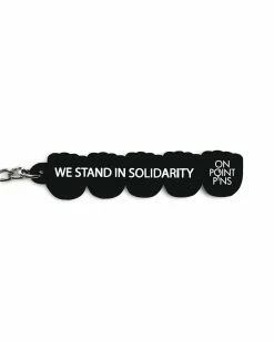 On Point Pins Stand Together Raised Fists PVC Keychain Accessories 5 On Point Pins Stand Together Raised Fists PVC Keychain Accessories