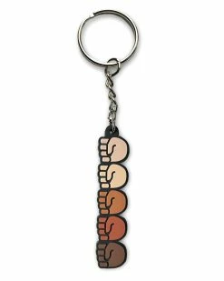 On Point Pins Stand Together Raised Fists PVC Keychain Accessories