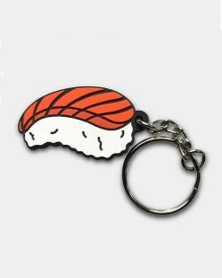 On Point Pins Salmon Sushi PVC Keychain Accessories