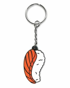 On Point Pins Salmon Sushi PVC Keychain Accessories