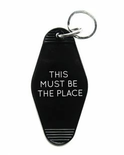 Three Potato Four Keychains + Key Blanks This Must Be The Place Keychain - Black