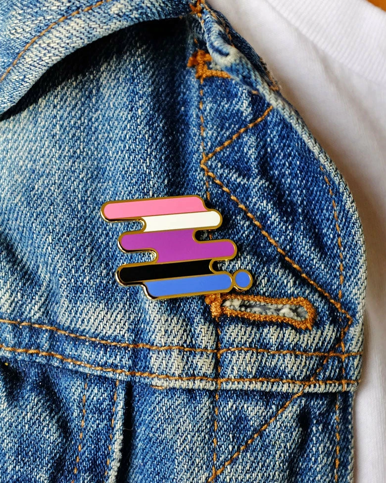 Bianca Designs Pins + Patches Gender-Fluid Pride Pin 2 Bianca Designs Pins + Patches Gender-Fluid Pride Pin