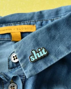 Franki Hanke Enamel Pins + Buttons Shit Glitter Pin