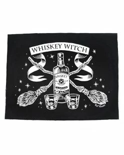 Cat Coven Whiskey Witch Large Fabric Back Patch Large Back Patches