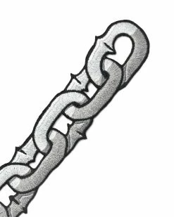 Hungry Ghost Press Metal Chains Large Back Patch Large Back Patches