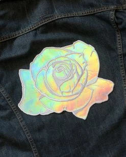 Inner Decay Holographic Rose Large Back Patch