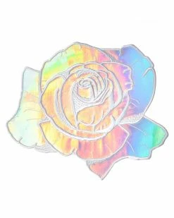 Inner Decay Holographic Rose Large Back Patch