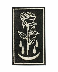 Shrimp Sauce Bleeding Rose Large Leather Patch