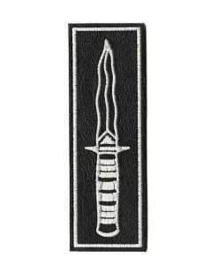 Shrimp Sauce Large Back Patches Dagger Knife Large Leather Patch