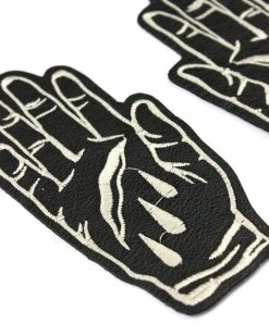 Shrimp Sauce Death Hands Leather Patch Set