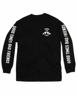 Lurking Class By Sketchy Tank Graphic Tees + Long Sleeves Good Times, Bad Friends Long Sleeve Tee