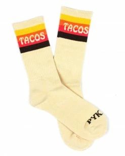 Pyknic Tacos Striped Socks Clothing