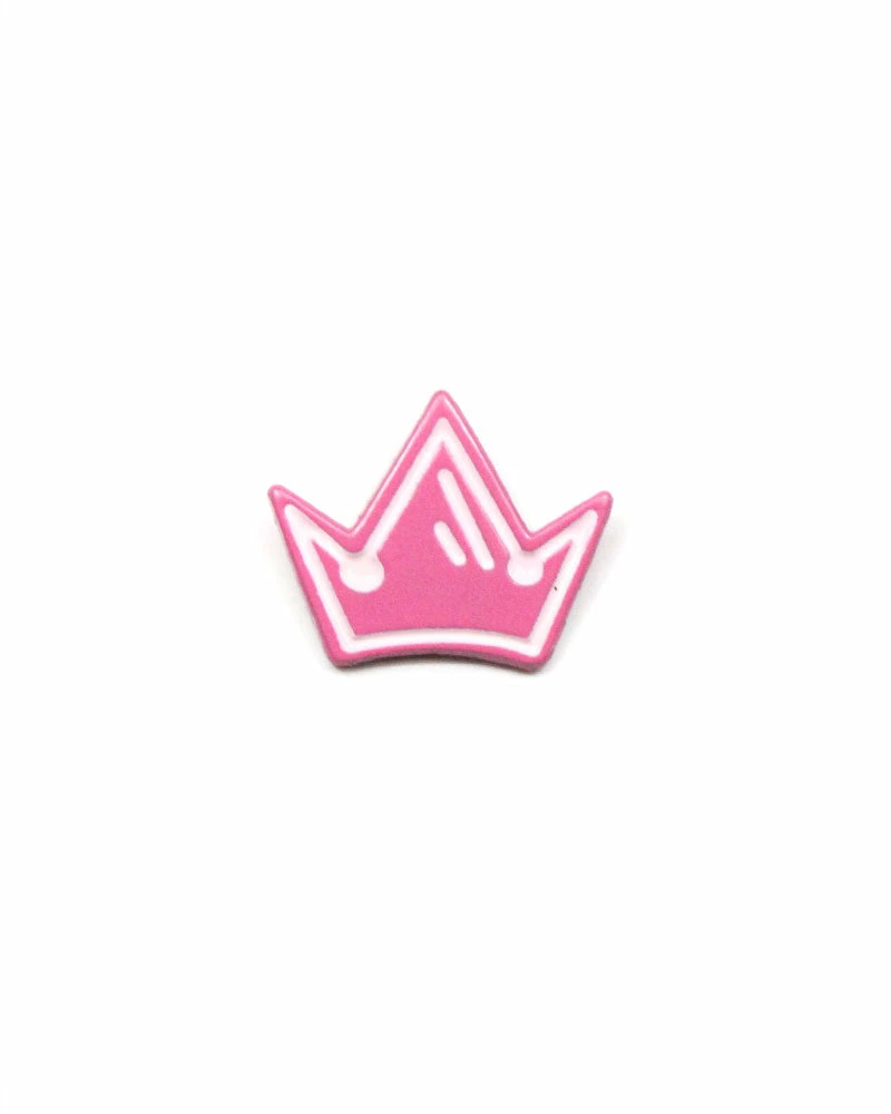 Queerly Departed Pins + Patches Mini Crown Accent Pin - Pink 1 Queerly Departed Pins + Patches Mini Crown Accent Pin - Pink