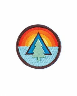 Ello There Embroidered Patches Tree Sunrise Mini Patch