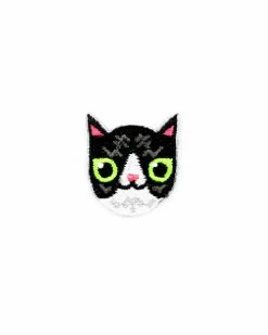 These Are Things Black & White Cat Mini Sticker Patch Pins + Patches