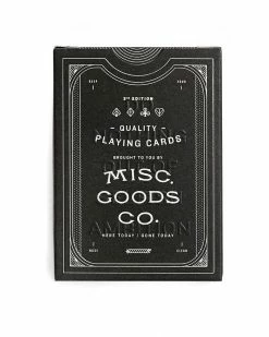 Misc. Goods Co. Unique Gifts + Fun Finds MGCO Playing Cards - Black