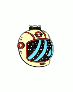 Killer Acid Enamel Pins + Buttons Melted Astronaut Folding Moving Pin