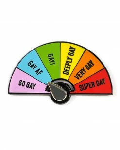 Dissent Pins Gay Meter Moving Pin (Fundraiser) Pins + Patches