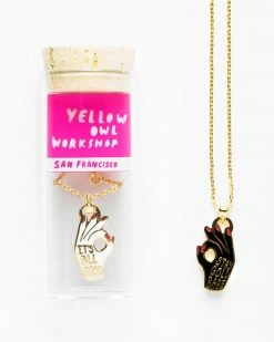 Yellow Owl Workshop All Good & Stay Gold Double-Sided Necklace