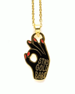 Yellow Owl Workshop All Good & Stay Gold Double-Sided Necklace