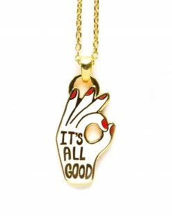 Yellow Owl Workshop All Good & Stay Gold Double-Sided Necklace