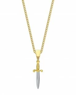 Mister SFC Dagger Knife Necklace - Gold Necklaces + Earrings