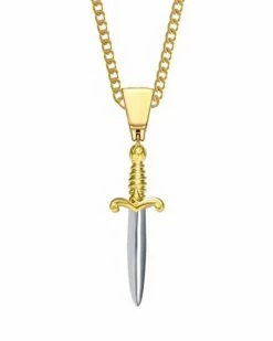 Mister SFC Dagger Knife Necklace - Gold Necklaces + Earrings