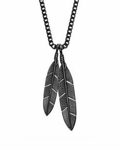 Mister SFC Feathers Necklace - Black Necklaces + Earrings