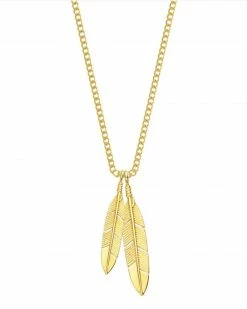 Mister SFC Feathers Necklace - Gold Necklaces + Earrings