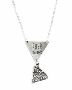 Bang Up Betty Food Over Dudes Pizza Necklace Necklaces + Earrings