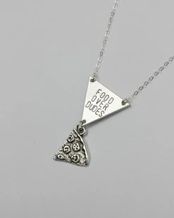 Bang Up Betty Food Over Dudes Pizza Necklace Necklaces + Earrings