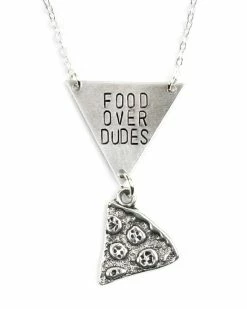 Bang Up Betty Food Over Dudes Pizza Necklace Necklaces + Earrings