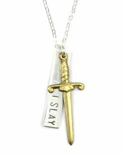 Bang Up Betty I Slay Sword Necklace