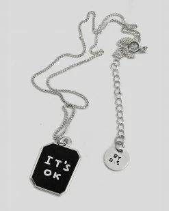 Third Drawer Down Necklaces + Earrings It's OK / It's Not OK Double-Sided Necklace