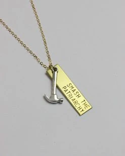 Bang Up Betty Smash The Patriarchy Hammer Necklace