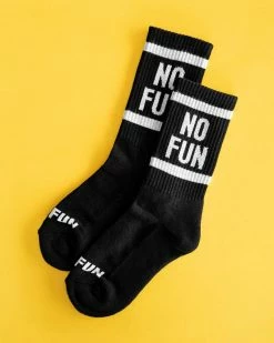 No Fun Press No Fun Socks - Black