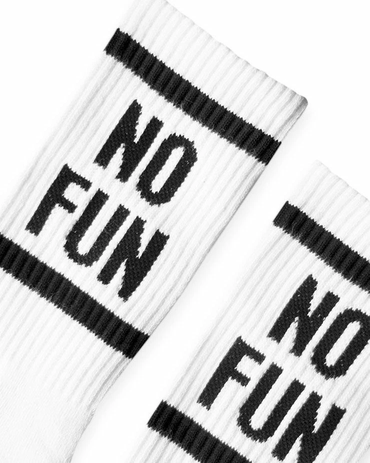 No Fun Press No Fun Socks - White 3 No Fun Press No Fun Socks - White
