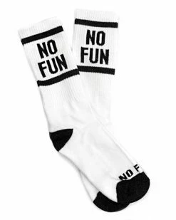 No Fun Press No Fun Socks - White