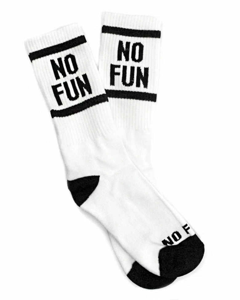 No Fun Press No Fun Socks - White 1 No Fun Press No Fun Socks - White