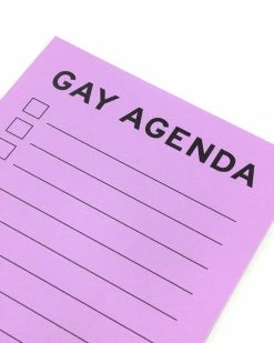 Word For Word Factory Greeting Cards + Office Supplies Gay Agenda Notepad