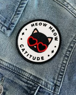 Meow Amor Creative Black Cat Catitude Patch