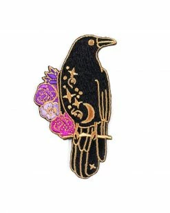 Glitter Punk Pins + Patches Magical Black Crow Patch