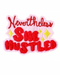 Rhino Parade Nevertheless, She Hustled Chenille Patch Embroidered Patches