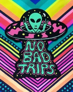 Killer Acid No Bad Trips Alien UFO Patch