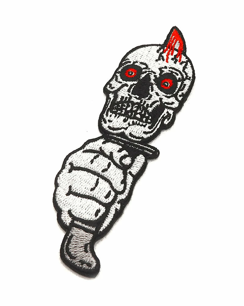 Hungry Ghost Press Stab Skull Small Patch 2 Hungry Ghost Press Stab Skull Small Patch
