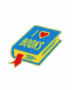 These Are Things Embroidered Patches I Heart Books Patch