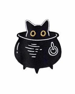 Cat Coven Cauldron Cat Patch Pins + Patches