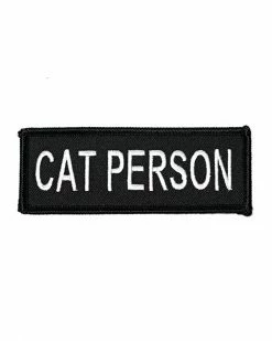 Monsters Outside Embroidered Patches Cat Person Patch