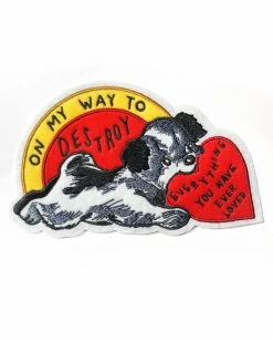 Stay Home Club On My Way To Destroy Dog Large Patch Large Back Patches